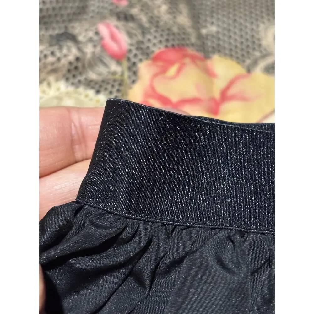 Ralph Lauren blue label 6x black elastic waist multi tier ruffle skirt black euc